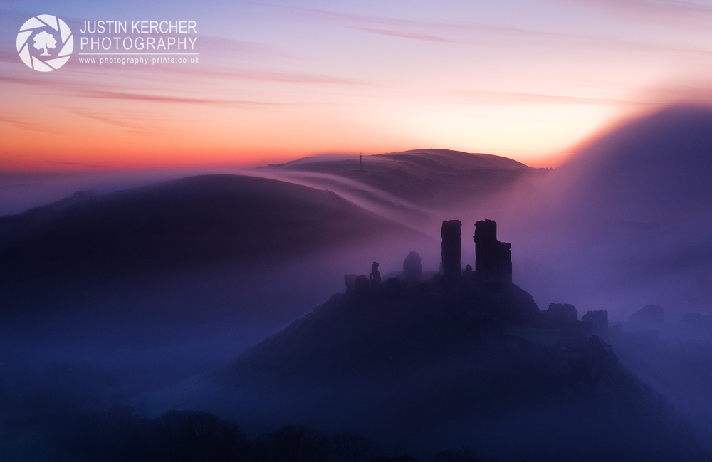 Dawn at Corfe Castle