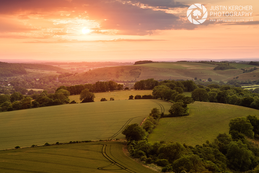 Sun Down from Butser Hill