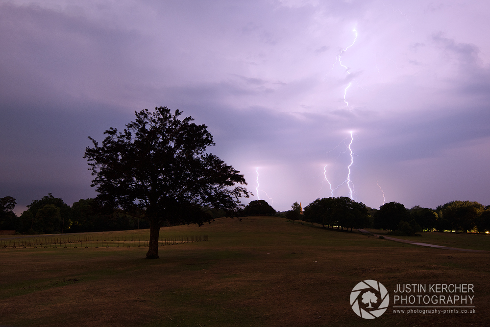 Lightning Over Boltons Bench