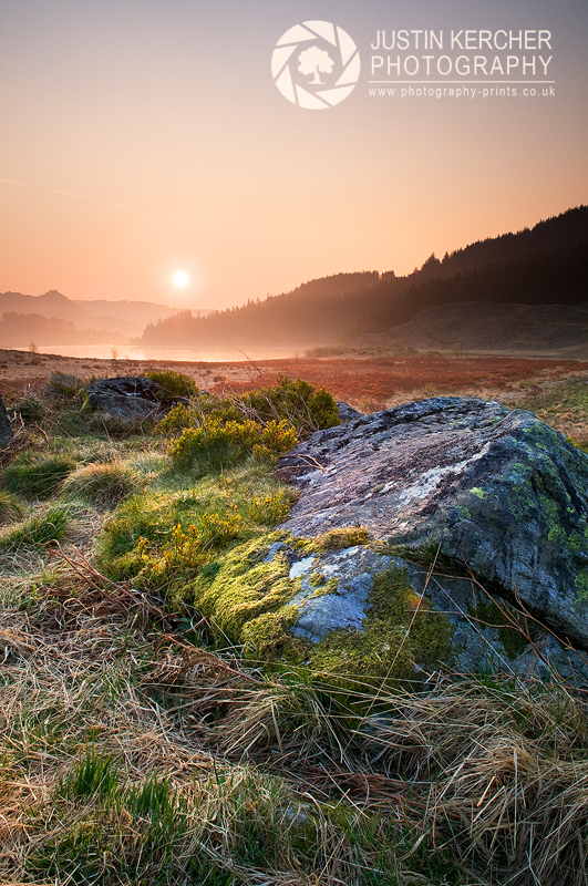 Hazy Sunrise Over Llynnau Mymbyr